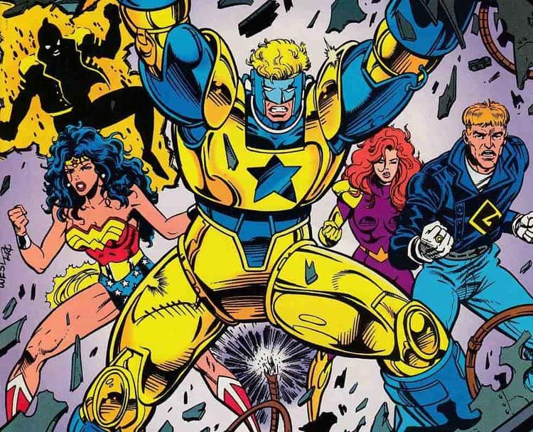 Booster Gold Went From 'Slim, Futuristic Superhero' To 'Robot Football Player'