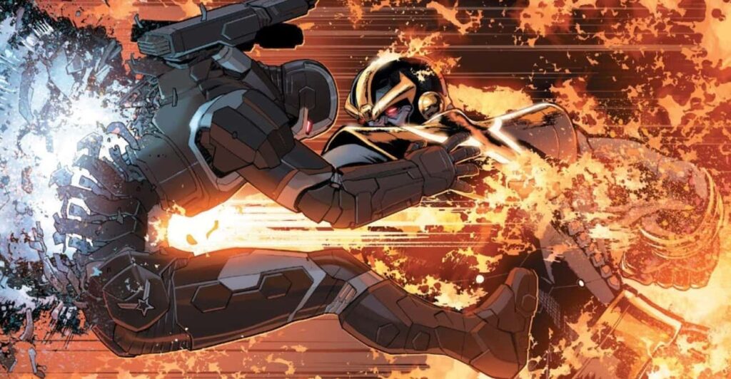 War Machine Had His Body Rebooted By Tony After Thanos Punched A Hole In Him