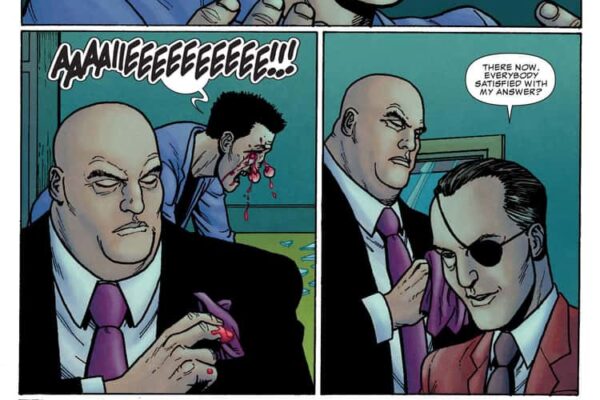 Kingpin Squeezing A Man’s Eyes Out Of His Head