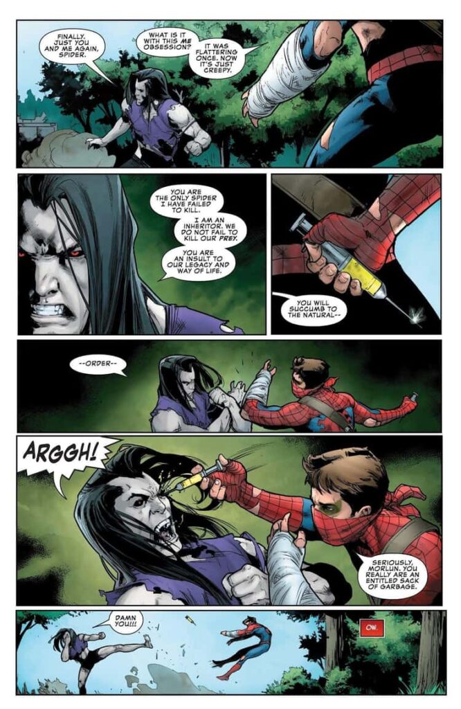 Morlun Getting Jabbed In The Eye With A Needle