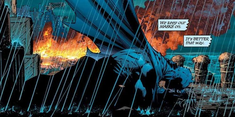 Batman has Sex with Black Canary While Criminals Burn Behind Them